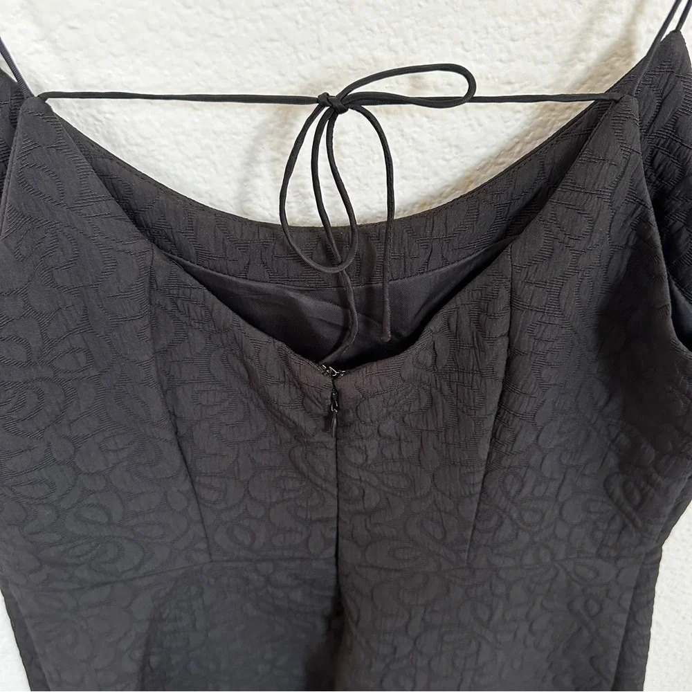 Opening Ceremony Black Quilted Print Dress with Delicate Ties in Size 8 -… - Picture 5 of 7